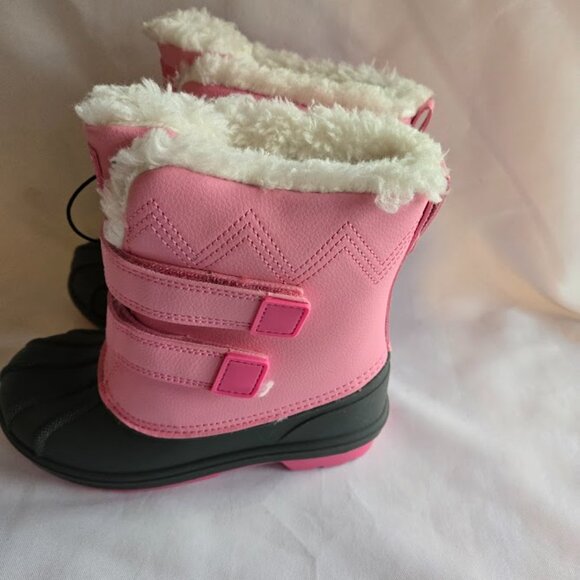 Cat & Jack Pink Winter Snow Boots - Girls Size 12 - NEW - Picture 3 of 6